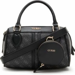 Beste recensies van 🎉 Guess Medium Schoudertas / Crossbody Tas Dames - Leer - Noelle - All-over Logoprint - Zwart 🧨