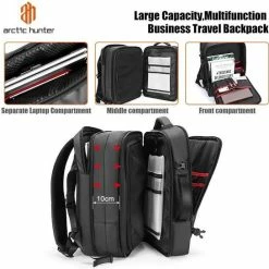 Uitgang ⌛ Arctic Hunter Laptop Tas - Rugtas - Rugzak - Motortas - Zwart - 32L 👍 -Tassen-Dames Winkel 550x545 12