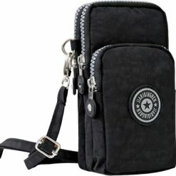 Groothandel 💯 Moodadventures - Telefoontas Zwart - Afneembare Schouderband - Festival- Sporten 🎉