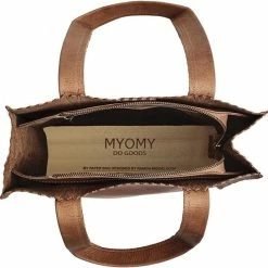 Goedkoop 🤩 MYOMY Schoudertas Hunter Leer - Bruin 🛒 -Tassen-Dames Winkel 550x546 7