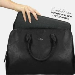 Goedkoopste ✔️ Charm London Chelsea Handtas - Zwart ✔️ -Tassen-Dames Winkel 550x547 8