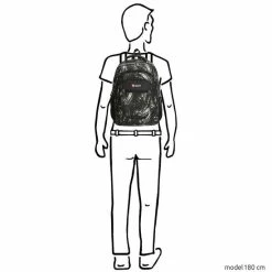 Gloednieuw ⭐ Enrico Benetti Santa Cruz 62038 Laptoprugzak 17" - Zwart Verenprint ⌛ -Tassen-Dames Winkel 550x550 107