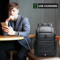 Promo 😍 Fenruien Rugtas - 17 Inch - Laptop Rugzak - USB-aansluiting - Waterafstotend - Zwart - Incl. Smart Thermosfles 🧨 -Tassen-Dames Winkel 550x550 1113