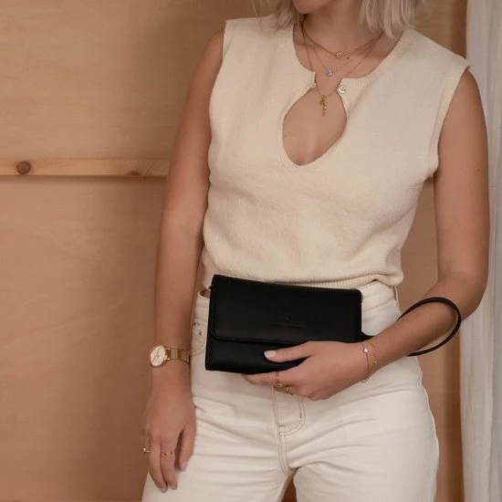 Groothandel π Violet Hamden Essential Bag Dames Clutch Leer - Zwart β€οΈ 6 Groothandel π Violet Hamden Essential Bag Dames Clutch Leer - Zwart β€οΈ - Afbeelding 4