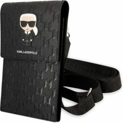Beste deal 🔔 Karl Lagerfeld Universal Phone Pouch - Monogram - Zwart 👍 -Tassen-Dames Winkel 550x550 1196