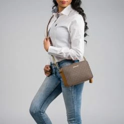 Uitgang 💯 Michael Kors Camera Bag M Dames Crossbodytas - Bruin 😀 -Tassen-Dames Winkel 550x550 189