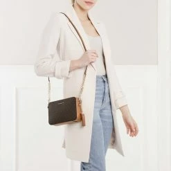 Uitgang 💯 Michael Kors Camera Bag M Dames Crossbodytas - Bruin 😀 -Tassen-Dames Winkel 550x550 190