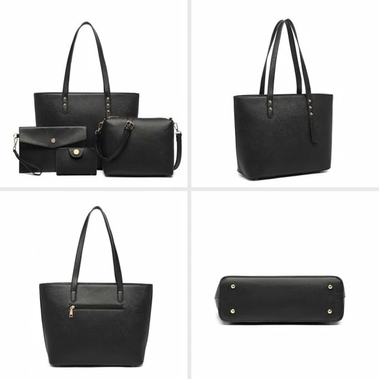 Groothandel ๐ฅฐ Miss Lulu Handtas | Crossbodytas | Clutch | Portemonnee - Damestas 4-delige Set - Kunstleer - Grote Capaciteit - Zwart (LG6931 BK) ๐ 11 Groothandel ๐ฅฐ Miss Lulu Handtas | Crossbodytas | Clutch | Portemonnee - Damestas 4-delige Set - Kunstleer - Grote Capaciteit - Zwart (LG6931 BK) ๐ - Afbeelding 9