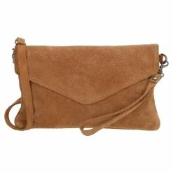 Flash-uitverkoop ✨ Charm London Brixton Suede Leren Clutch / Avondtasje - Cognac 🎉 -Tassen-Dames Winkel 550x550 223