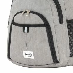 Goedkoopste 🔔 TravelZ Hipster Rugtas | 28 Liter Rugzak | Laptop Rugtas 17" | Veel Compartimenten En Laptopvak | Grijs 🧨 -Tassen-Dames Winkel 550x550 327