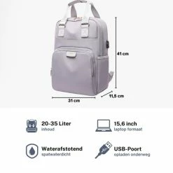 Groothandel 👏 ZILOU® Rugzak - 20-35 Liter - 15,6" Laptopvak - Anti-Diefstal - Grijs ⭐ -Tassen-Dames Winkel 550x550 392