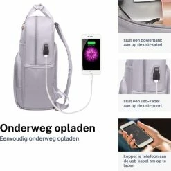 Groothandel 👏 ZILOU® Rugzak - 20-35 Liter - 15,6" Laptopvak - Anti-Diefstal - Grijs ⭐ -Tassen-Dames Winkel 550x550 393