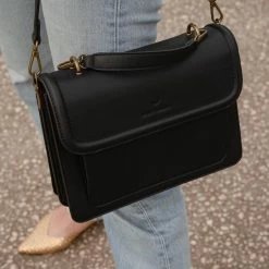 Top 10 👍 Violet Hamden Essential Bag Dames Crossbody Tas Leer - Zwart 🛒 -Tassen-Dames Winkel 550x550 396