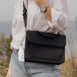 Top 10 👍 Violet Hamden Essential Bag Dames Crossbody Tas Leer - Zwart 🛒 -Tassen-Dames Winkel 550x550 399