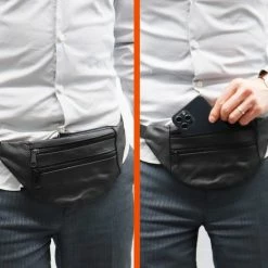 Coupon ✨ Safekeepers Heuptasje Dames - Heren - Buideltas 2 Stuks Zwart Leer ❤️ -Tassen-Dames Winkel 550x550 498