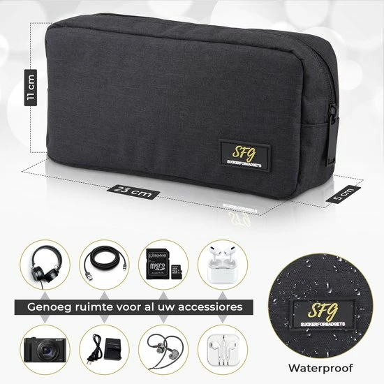 Kopen โญ Suckerforgadgets Tasorganizers - Kabel Organiser - Tas Organizer - Kabel Organizer Tas - Opbergtas Voor Electronica Snoeren En Kabels - Zwart ๐ 5 Kopen โญ Suckerforgadgets Tasorganizers - Kabel Organiser - Tas Organizer - Kabel Organizer Tas - Opbergtas Voor Electronica Snoeren En Kabels - Zwart ๐ - Afbeelding 3