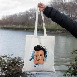 Promo 🥰 Merkloos Harry Face-Draagtas, Winkelen | Strandtas, Harry Styles Tote Bag Merch 😉 -Tassen-Dames Winkel 550x550 622