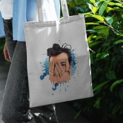 Promo 🥰 Merkloos Harry Face-Draagtas, Winkelen | Strandtas, Harry Styles Tote Bag Merch 😉 -Tassen-Dames Winkel 550x550 623