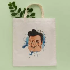 Promo 🥰 Merkloos Harry Face-Draagtas, Winkelen | Strandtas, Harry Styles Tote Bag Merch 😉 -Tassen-Dames Winkel 550x550 625