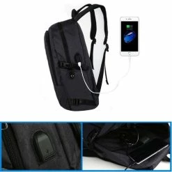 Aanbiedingen 🤩 Rugtas/Rugzak, Laptoptas En Schooltas Voor Dames, Heren, Laptop En School - Met USB En 3.5mm Audio Jack Aansluiting - Lovnix Fularuishi Bag101 Zwart 🛒 -Tassen-Dames Winkel 550x550 666