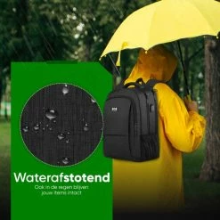 Beste recensies van 👍 Navy Madden Rugzak Met USB Poort 28L - Zwart - Luxe Laptop Rugtas 15.6 Inch Met Laptopvak - Heren - Dames - Jongens - Meisje - Waterafstotend - Rugzakken 👍 -Tassen-Dames Winkel 550x550 7