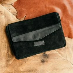 Goedkoopste 👍 Fana Bags Suede Tas Dames Zwart - Echt Leer - Suede Schoudertas - Kleine Schoudertas - Overslag Tas - Suéde Clutch 💯 -Tassen-Dames Winkel 550x550 709