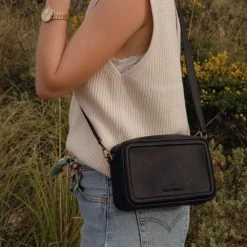 Gloednieuw 🔔 Violet Hamden Essential Bag Dames Crossbody Tas Leer - Zwart 💯 -Tassen-Dames Winkel 550x550 762