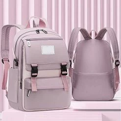 Goedkoop 🥰 Veran Rugzak - Rugtas - School - Meisjes - Jongens - Tieners - Waterdicht - Boekentas - 25 Liter - Roze - Lichtroze 👏 -Tassen-Dames Winkel 550x550 812