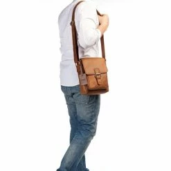 Promo 🎉 Burkely Vintage Luke Cross Over - Schoudertas - Cognac ⌛ -Tassen-Dames Winkel 550x550 875