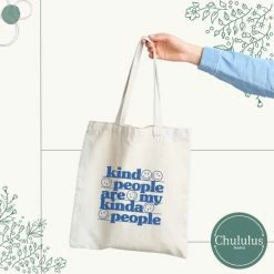 Korting ✨ Chululus Madrid: Tote Bag - Kind People Are My Kinda People - Canvas Tas - Katoenen Tas - Creatief Design - Quote 💯