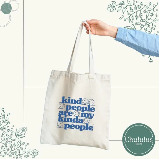 Korting β¨ Chululus Madrid: Tote Bag - Kind People Are My Kinda People - Canvas Tas - Katoenen Tas - Creatief Design - Quote π― 3 Korting β¨ Chululus Madrid: Tote Bag - Kind People Are My Kinda People - Canvas Tas - Katoenen Tas - Creatief Design - Quote π―