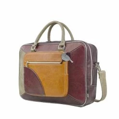 Beste Pirce ⌛ Noi-Noi 'Charlie' - Laptoptas 15 Inch - Handtas - Schoudertas - Beige / Rood / Oranje - Dames - Functioneel - NN-234-01 🎁