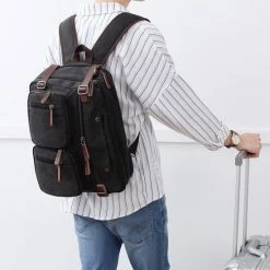 Kopen 🔥 Merkloos Multifunctionele Comfortabele Laptoptas 3-in-1 Rugtas - Schoudertas - Voor 17-inch Laptop Formaat - Zwart ✨ -Tassen-Dames Winkel 550x550 953