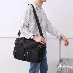 Kopen 🔥 Merkloos Multifunctionele Comfortabele Laptoptas 3-in-1 Rugtas - Schoudertas - Voor 17-inch Laptop Formaat - Zwart ✨ -Tassen-Dames Winkel 550x550 954