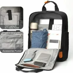 Aanbiedingen ๐ TrendX Rugzak Met Laptopvak - Rugzak Van 30 Liter Voor Heren / Dames - Waterdichte Rugzak Voor School / Werk / Reizen - Zwart Maat L โจ