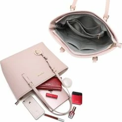 Beste Verkoop ✔️ Merkloos Gallantry - Dames Tas Shopper Met Rits - Handtas - Schooltas - Werktas - Geschikt Voor A4 - Pink 🧨 -Tassen-Dames Winkel 550x553 2