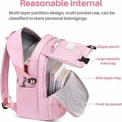 Goedkoop 🥰 Veran Rugzak - Rugtas - School - Meisjes - Jongens - Tieners - Waterdicht - Boekentas - 25 Liter - Roze - Lichtroze 👏 -Tassen-Dames Winkel 550x556 7