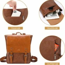 Groothandel 🥰 Behave Rugzak - Rugtas - 🎒 Backpack - Laptoptas - Schooltas - 15 L - 15 Inch Laptop Tas - Bruin 🥰 -Tassen-Dames Winkel 550x556 8