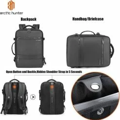 Uitgang ⌛ Arctic Hunter Laptop Tas - Rugtas - Rugzak - Motortas - Zwart - 32L 👍 -Tassen-Dames Winkel 550x557 22