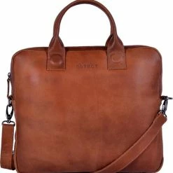 Goedkoop ⭐ DSTRCT Fletcher Street Laptoptas - 13,3 Inch - Cognac 🌟