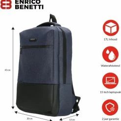 Beste deal 🧨 Enrico Benetti Belfast 62095 Laptoprugzak 15" - Zwart ❤️ -Tassen-Dames Winkel 550x559 7
