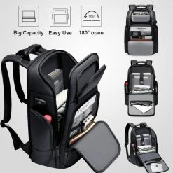 Promo 😍 Fenruien Rugtas - 17 Inch - Laptop Rugzak - USB-aansluiting - Waterafstotend - Zwart - Incl. Smart Thermosfles 🧨 -Tassen-Dames Winkel 550x561 6