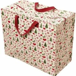 Nieuw ❤️ Rex London XXL Tas / Jumbo Shopper / Opbergtas 🎄 Christmas / Kerst Print 👍