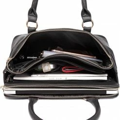 Flash-uitverkoop ❤️ Miss Lulu Schoudertas - Handtas - Schoudertassen Vrouw - Zwart (LT1706 BK) 🌟 -Tassen-Dames Winkel 550x568 1