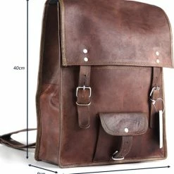 Top 10 🔥 Oncedoce Rugtas 15,4 Inch “Tenerife” – Rugzak - Bruin Echt Leer Laptoptas - Unisex Vintage Design ⭐