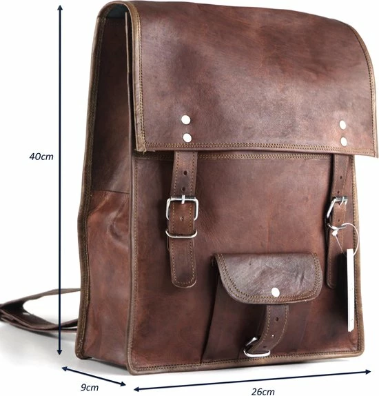 Top 10 🔥 Oncedoce Rugtas 15,4 Inch “Tenerife” – Rugzak - Bruin Echt Leer Laptoptas - Unisex Vintage Design ⭐ 3 Top 10 🔥 Oncedoce Rugtas 15,4 Inch “Tenerife” – Rugzak - Bruin Echt Leer Laptoptas - Unisex Vintage Design ⭐