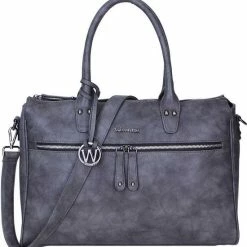 Goedkoop 🔥 Wimona Fabiana Two 2022 Schoudertas / Laptoptas - 15,6 Inch - Grijs ❤️ -Tassen-Dames Winkel 550x574