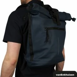 Uitgang ✔️ Van Enkhuizen VanEnkhuizen Rolltop Rugzak Met Laptopvak 15,6 Inch - 20 Liter - Waterafstotend En Thermo Materiaal - Navy 😉 -Tassen-Dames Winkel 550x576 10