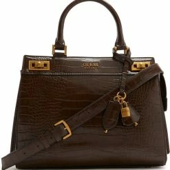 Goedkoop 😍 GUESS Katey Dames Crossbody TasHandtas Kunstleer - Bruin 🎁