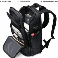 Promo 😍 Fenruien Rugtas - 17 Inch - Laptop Rugzak - USB-aansluiting - Waterafstotend - Zwart - Incl. Smart Thermosfles 🧨 -Tassen-Dames Winkel 550x578 13